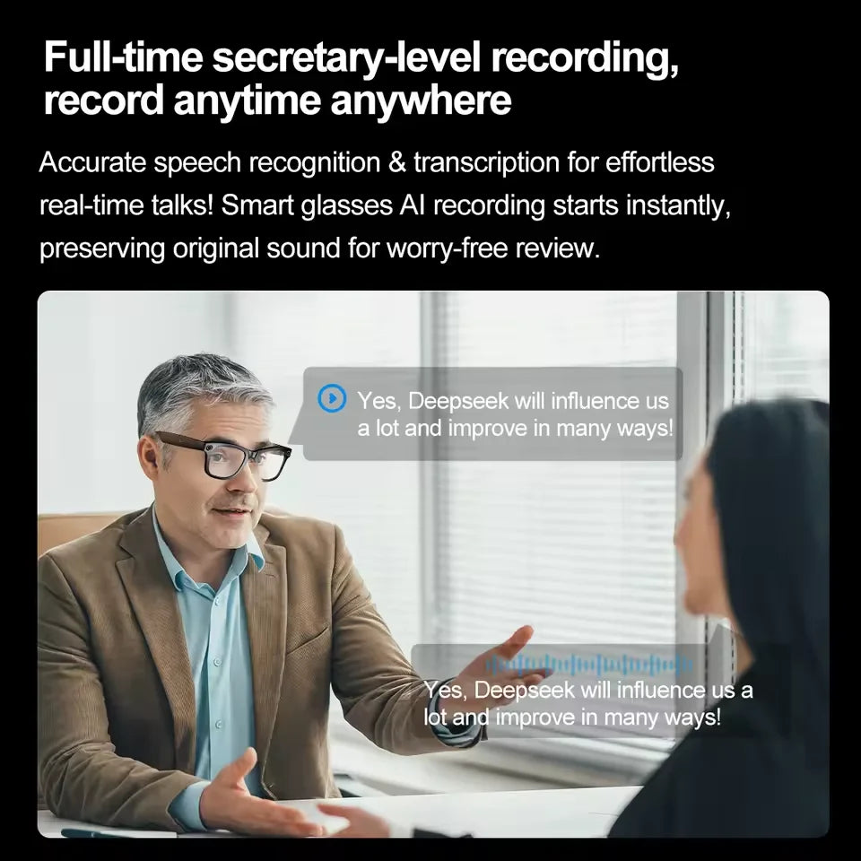 LingoLens™ - 800W Camera AI Glasses Smart Translation Glasses 